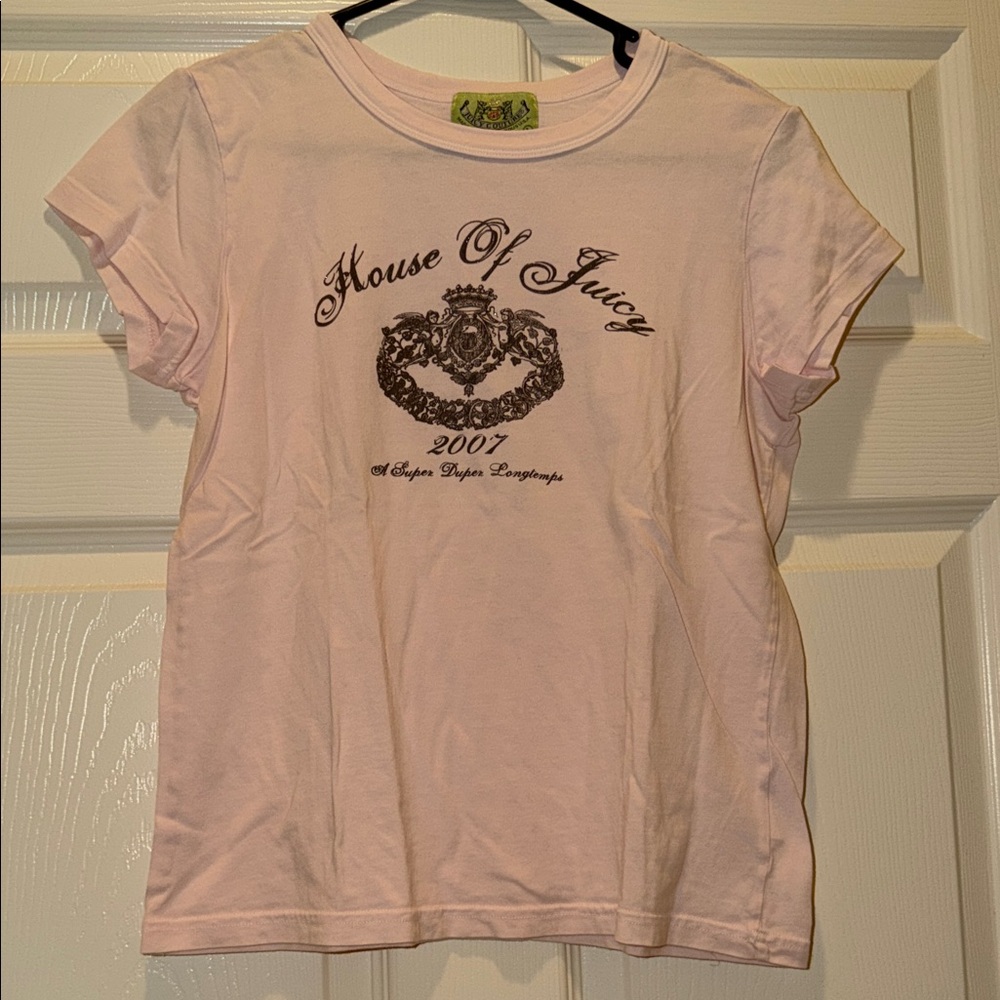 Juicy Couture Light Pink Emblem Tee